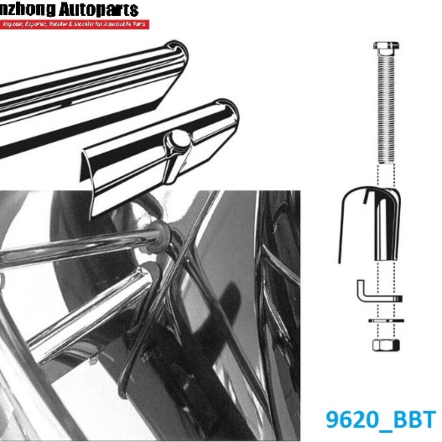 VW BEETLE T1 CHROME COVER FOR BUMPER BRACKET (PRE 1967) (9620_BBT)